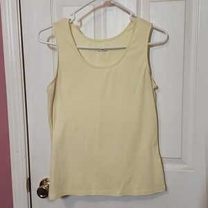 STUDIO WORK LIGHT YELLOW TANK TOP SZ M